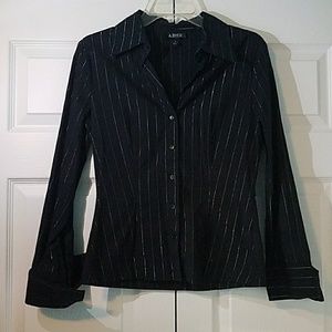 A.Byer fitted button down blouse
